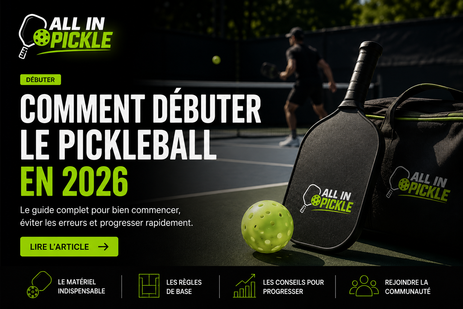 Comment débuter le pickleball en 2026 avec All In Pickle